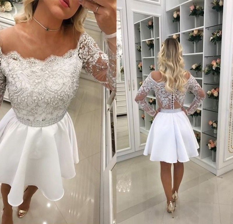 long sleeve cocktail party dress
