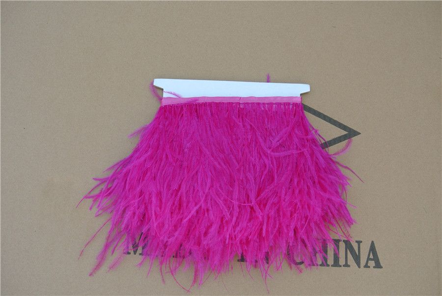 pink ostrich feather trim