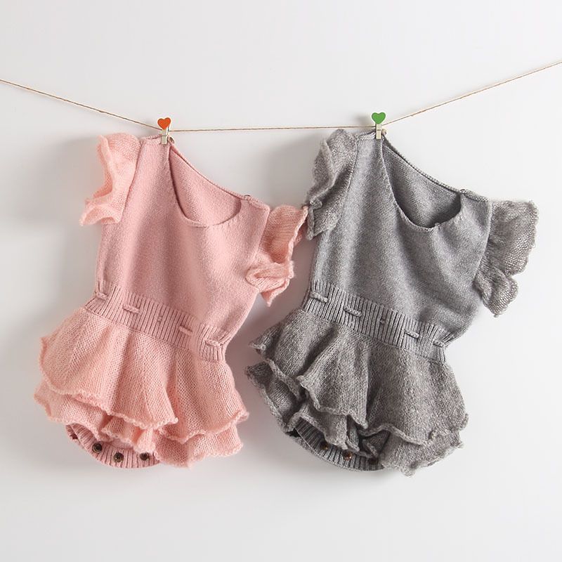 baby girl knitted romper