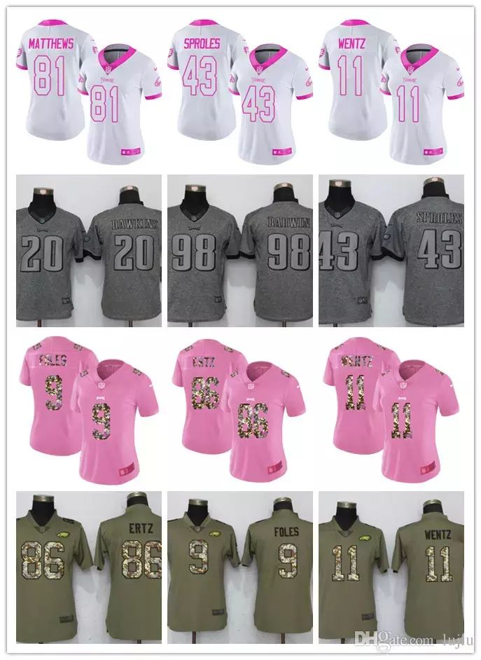 womens pink eagles jersey