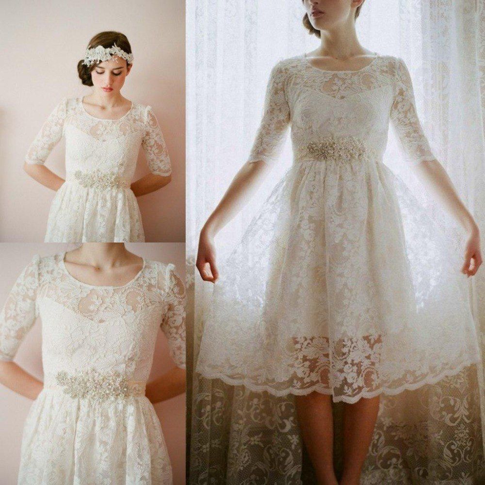 midi boho wedding dress