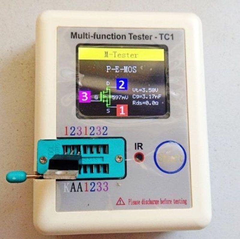 TC1 Full Color Graphics Display 1PC Multifunction Transistor Tester