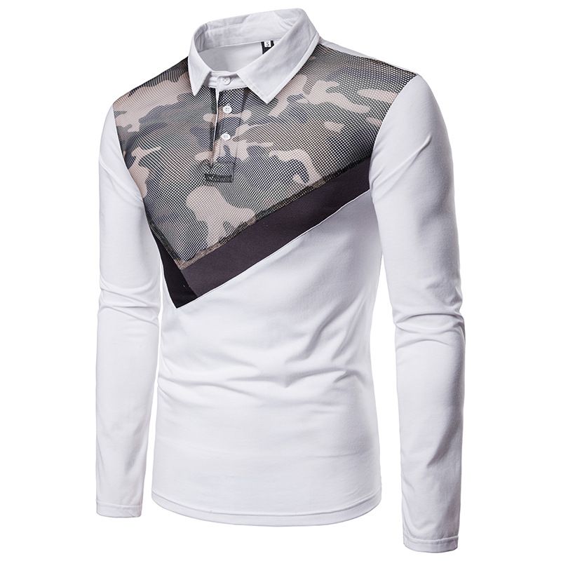 camouflage long sleeve polo