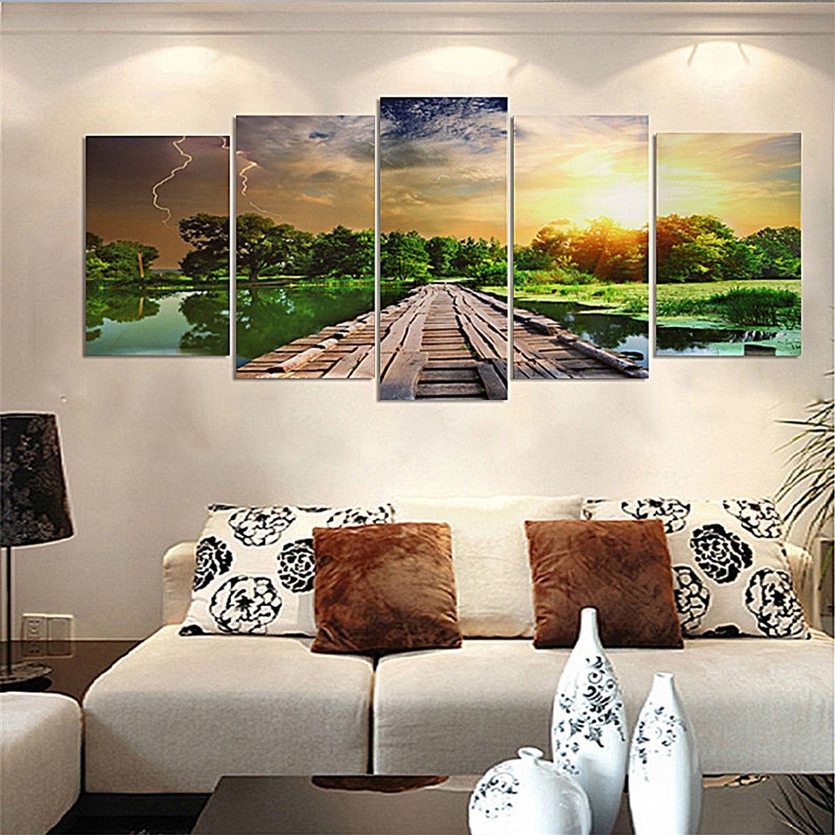 2019 No Frame Wall Art Picture Printed Canvas Oil Painting Multi Combination Home Dormitory Decor Wood Road To Flash From Rigensin020615
