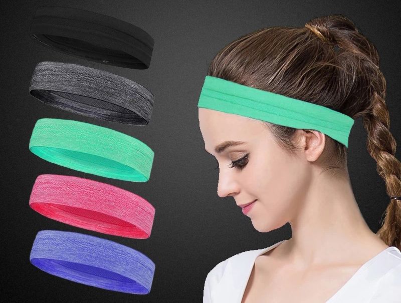 2019 Wholesale New Men Women Wide Sports Headband Stretch Elastic