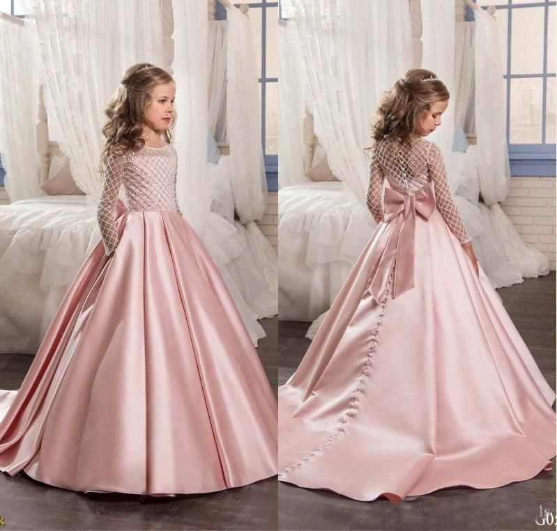 flower girl dresses satin