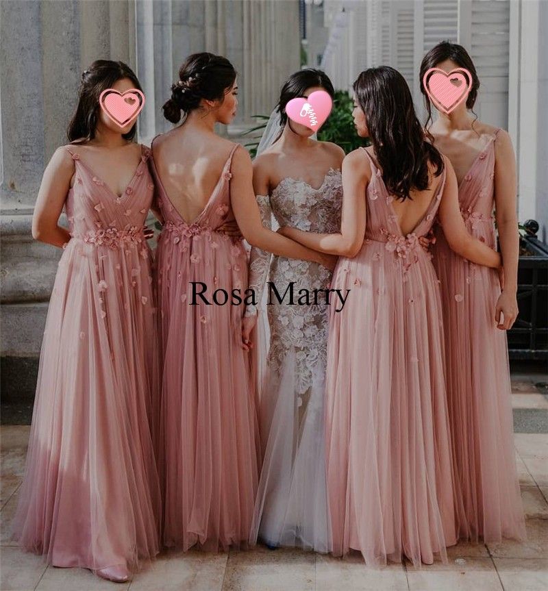 plus size dusky pink bridesmaid dress