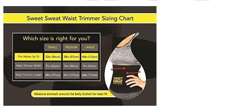 sweet sweat size chart