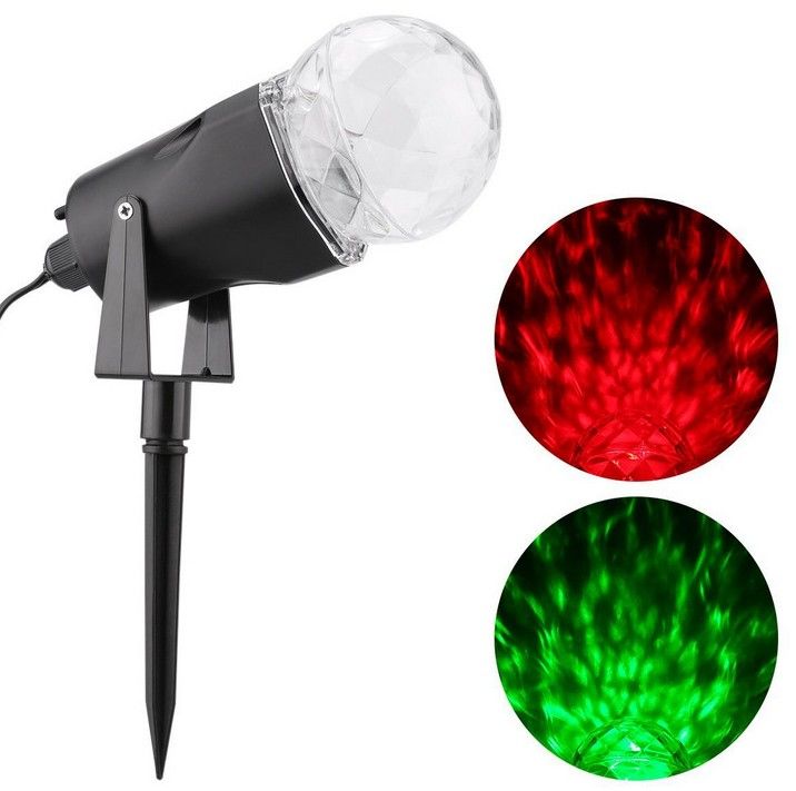 LED Projector Light Lamp Waterproof Rotating  Flame Spotlight Landscape Light QA 
