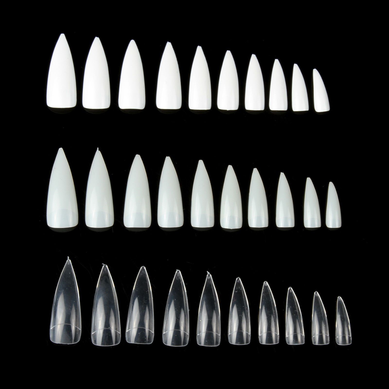 Wholesale /Bag Eagle Claw Curve Sharp False Nail Tips Nail Art Tips Clear White Natural Young