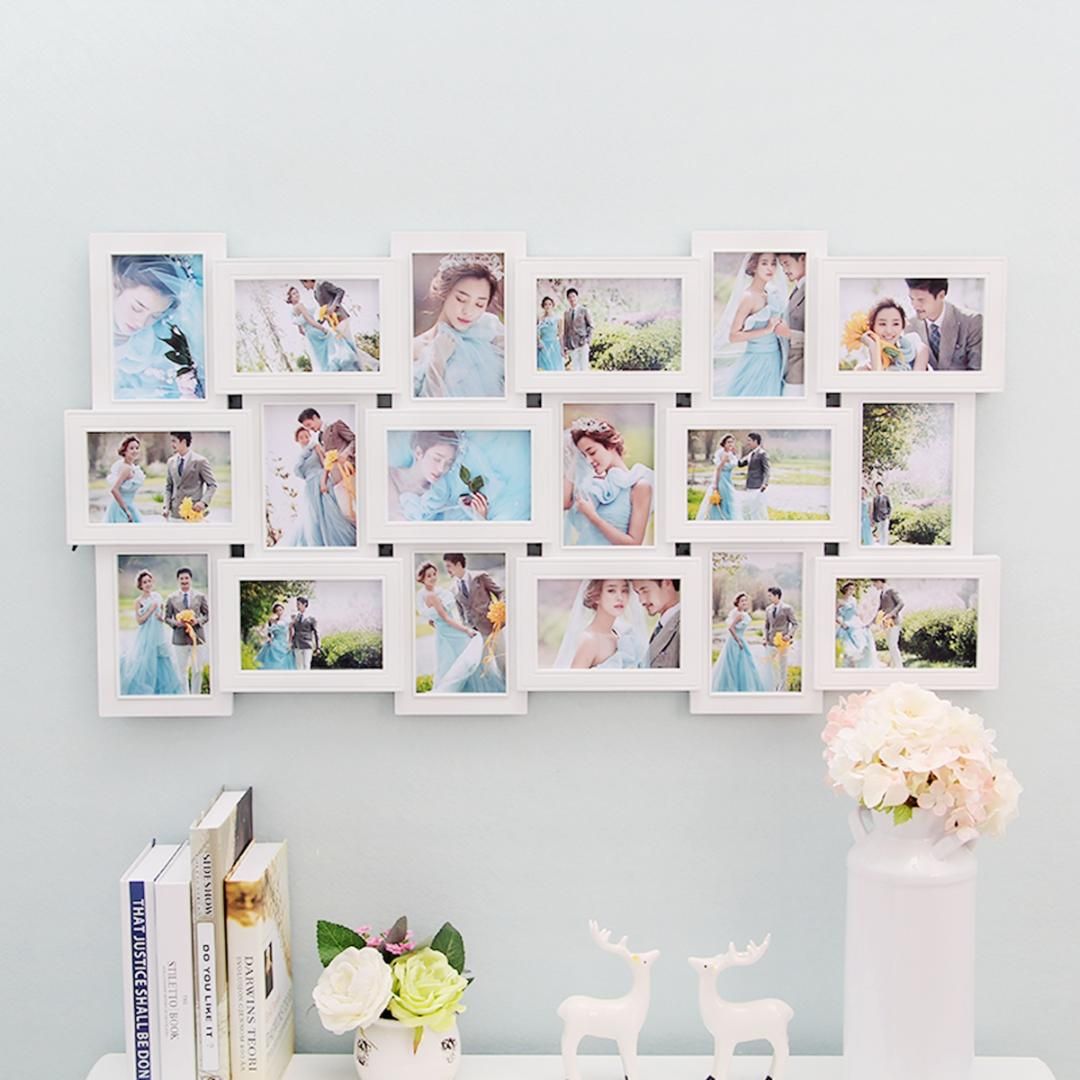 2019 18 Photos Frame Wall Decoration Multi Pictures Frame Collage Aperture Diy Home Decor For Living Room Bedroom Wall Decals 90x47cm From