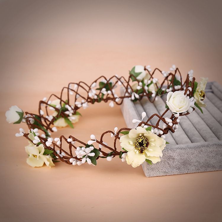bohemian wedding flower crown