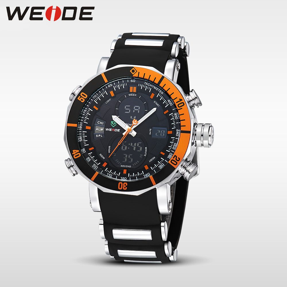 WEIDE Brand Sport Watch Stop Watch Auto Date 30M Water ...