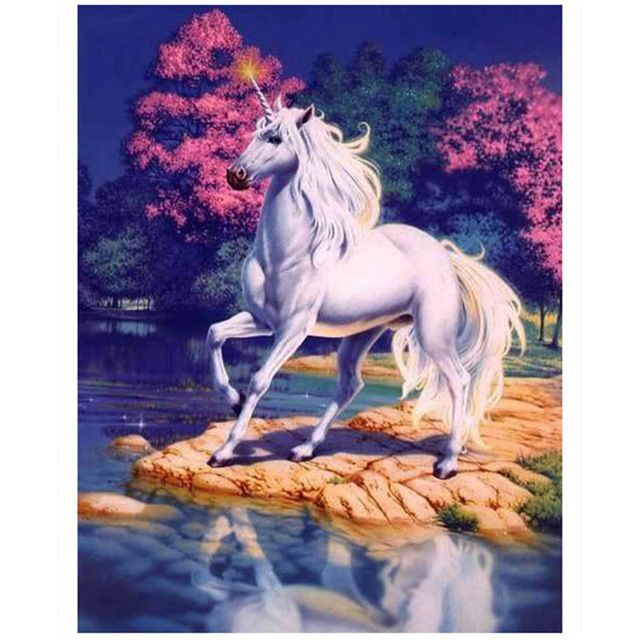 Diamond Painting Round Embroidery 5D DIY Cat And Horse Cross Stitch Kits Mosaic