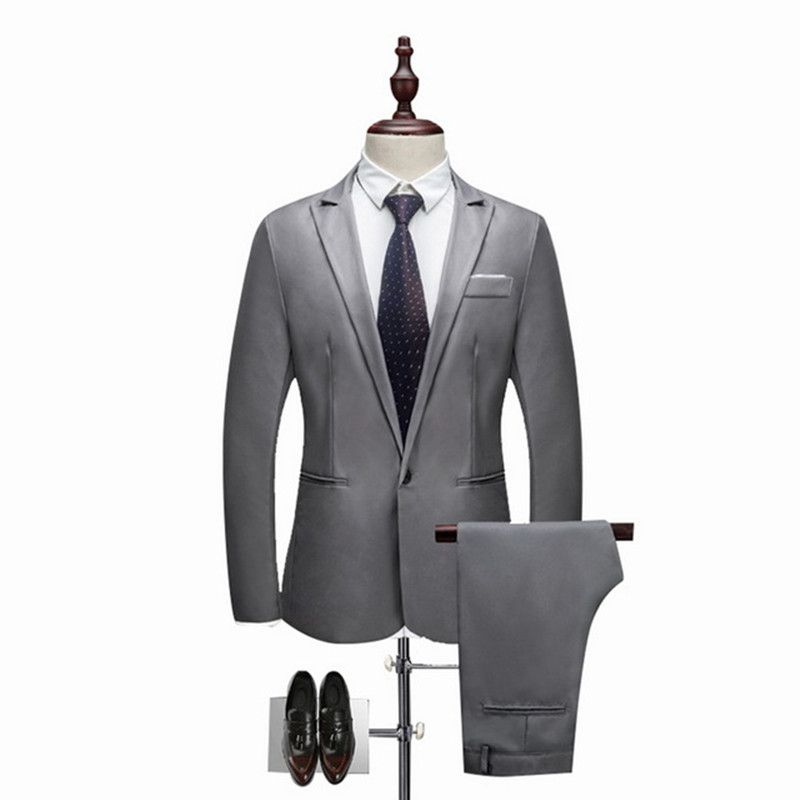 Well Jacketpantsvest Classic Men Suits Slim Dark Blue Wedding Groom Wear Mens Suits Black Gentlemen Costume Mariage Homme Xs 3xl Mens Tuxedo Suit