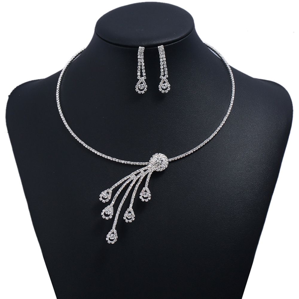 Cristal Strass Collier pour Mariage Fête Fashion Jewelry Neck Chain
