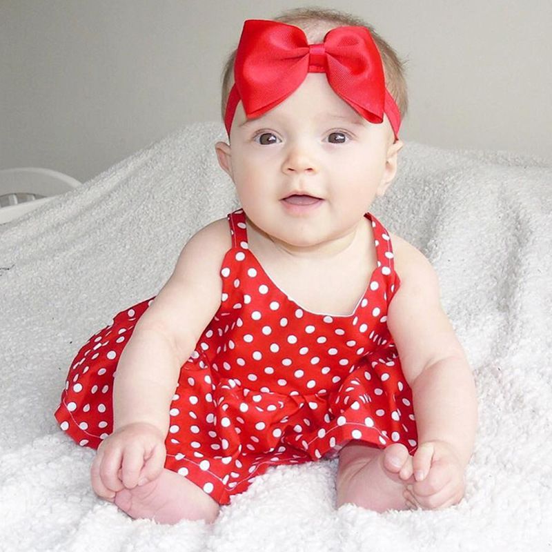 red polka dot dress baby