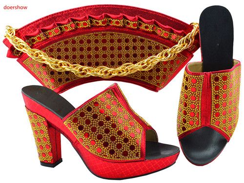 red shoes and bags to match