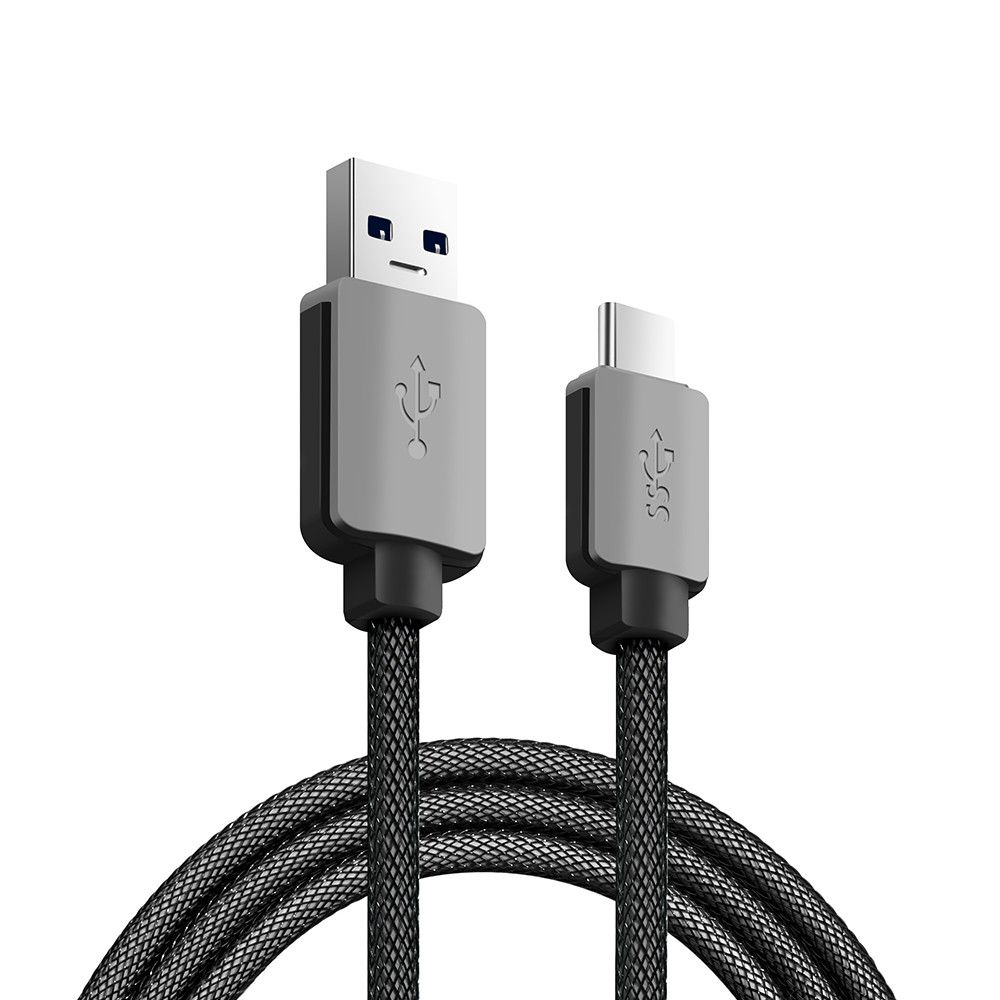 White 3.3ft/1M Quick Power Flat USB-C Cable for ZTE Warp 7 with USB 3.0 Gigabyte Speeds and Quick Charge Compatible! 