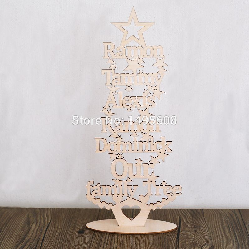 Personalised Christmas Our Family Tree Any Words Free Standing