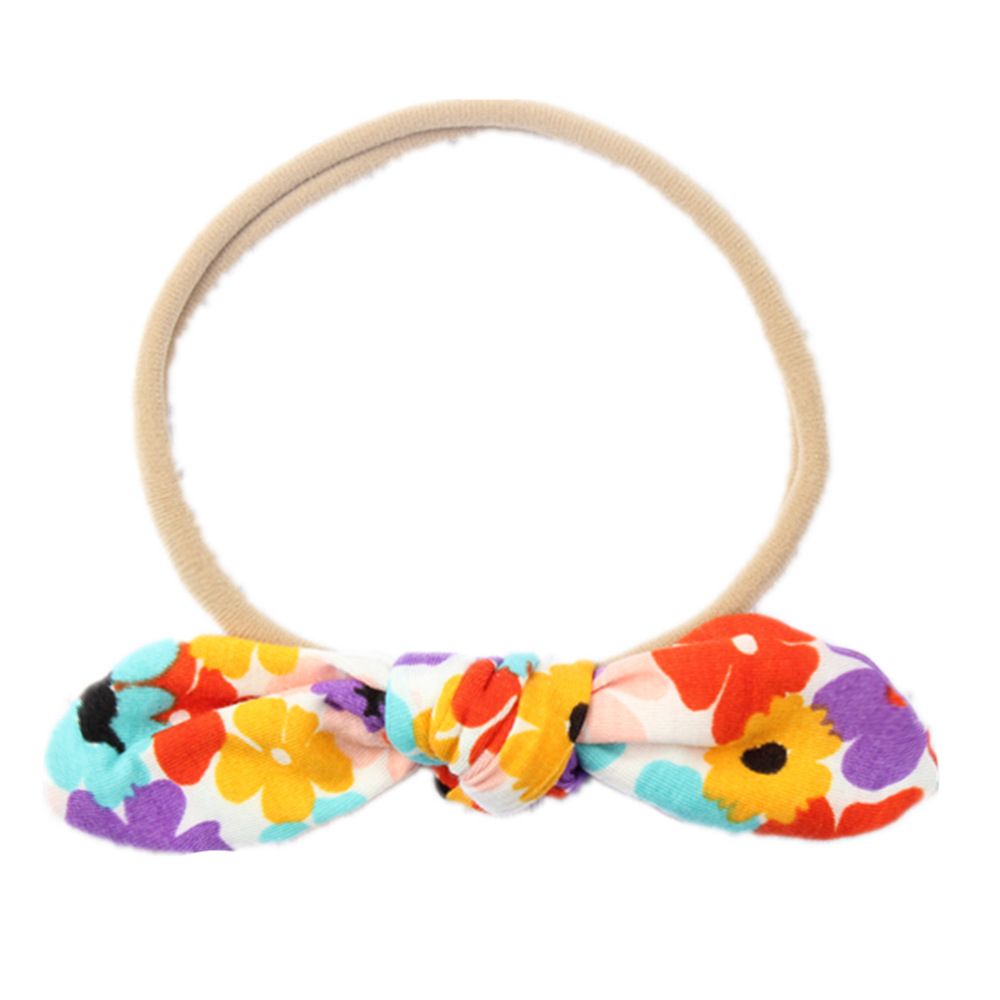 High Quality 7 Style Handmade Boutique Nylon Headband With Fabric Bow