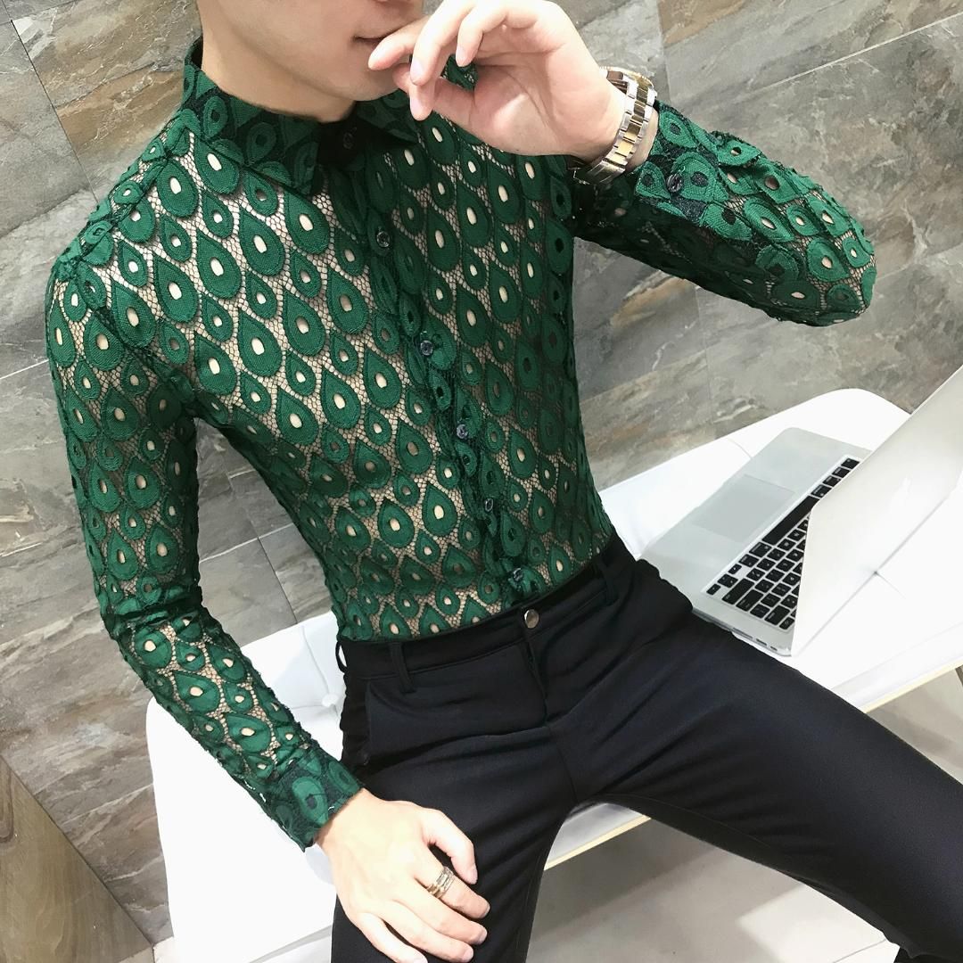 camisas de encaje para hombre