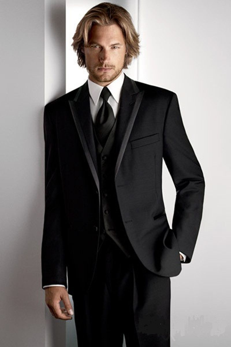 Compra Trajes De Boda Hombres Terno Masculino Azul Marino Hombre De  Negocios Chaqueta Del Traje Del Hombre Smoking Del Novio De La Solapa De  Raso Mantón Hombre Vestimenta Hombre Traje Barato 