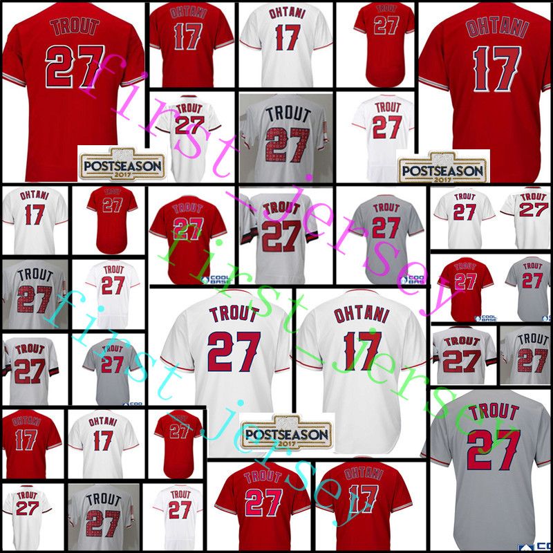 2021 Los Angeles 27 Mike Trout 17 Shohei Ohtani Jersey Cheap Wholesale