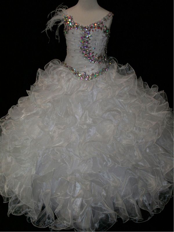 heart shaped back flower girl dress