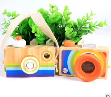 wooden kids camera