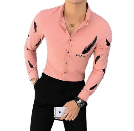 camisas rosadas para hombre