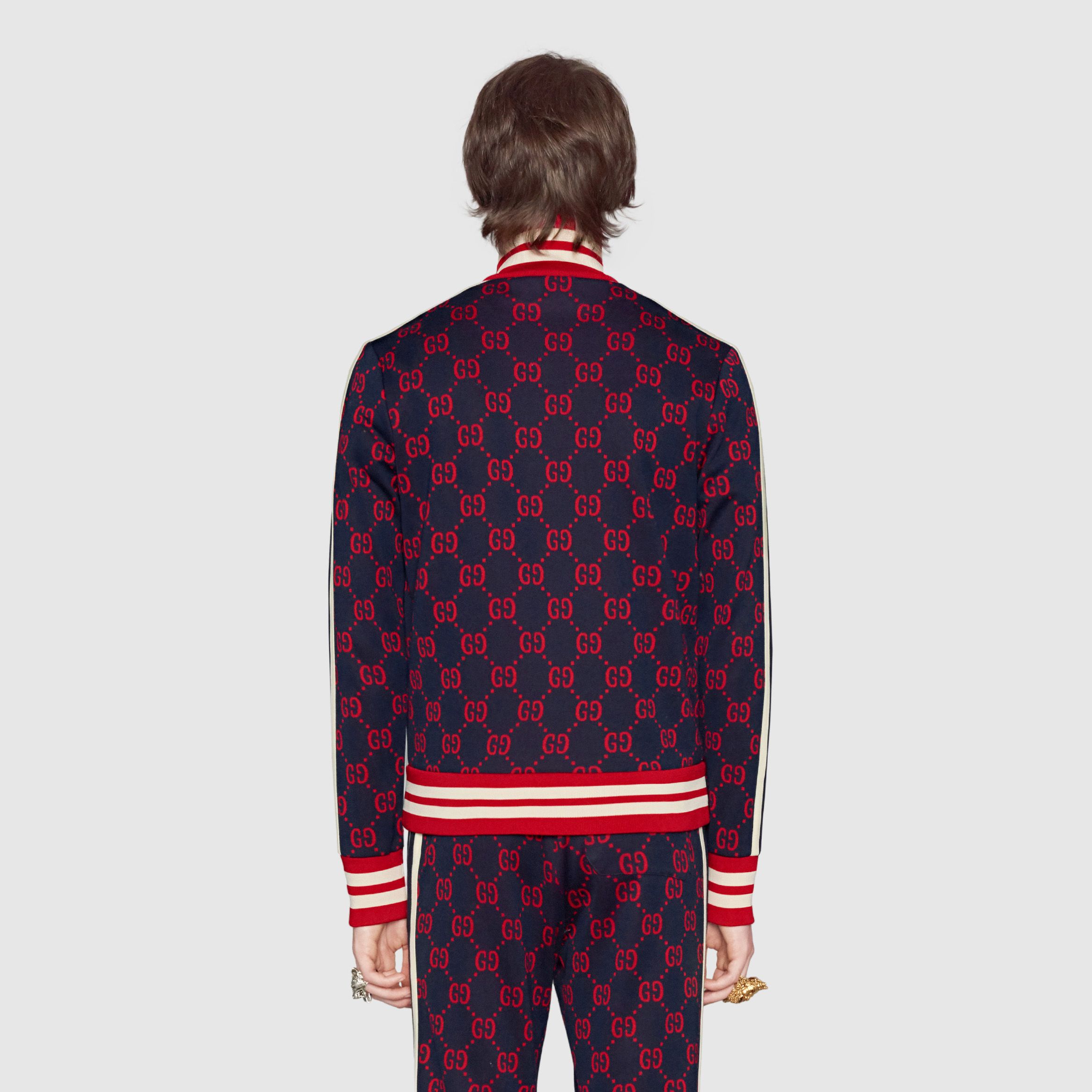 red and black tracksuit mens