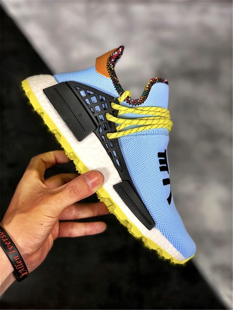 robo pueblo Lechuguilla Pharrell Williams SOLAR HU NMD INSPIRATION PAQUETE EE7581 Clear Sky Core  Black-Bold Orange Zapatillas auténticas