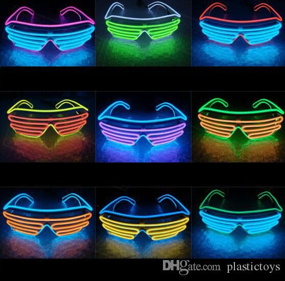style Dance Bar Party Supplies LED Glow Luminous Neon Light Stylish Glasses