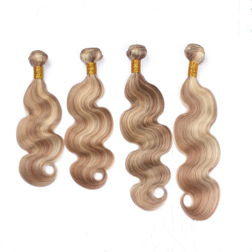 Piano Color Virgin Brazilian Human Hair Weave Extensions Body Wave