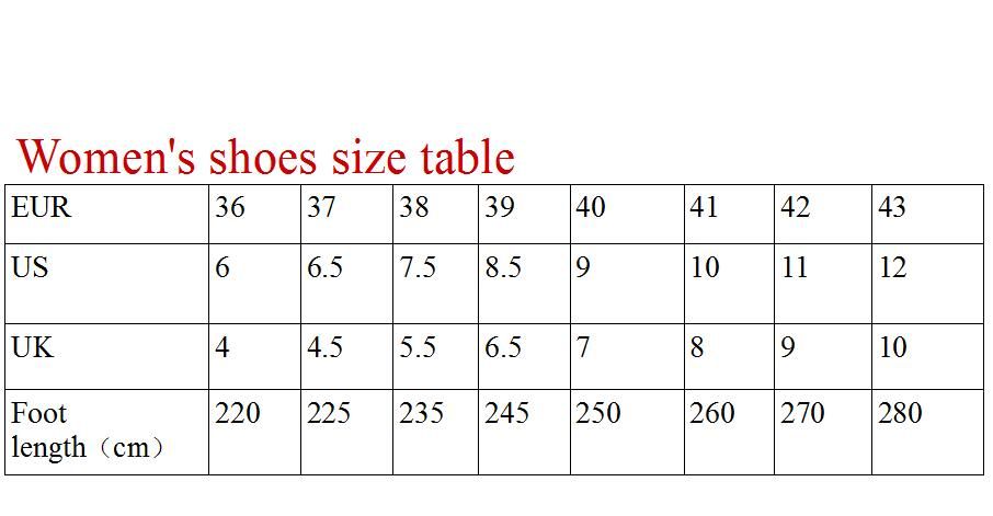 Head Shoes Size Chart