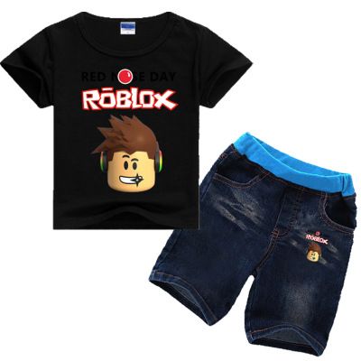 2020 2 8years 2018 Kids Girls Clothes Set Roblox Costume Toddler Girls Summer Clothing Set Boy Summer Set Tshirt Jeans Shorts From Fang02 12 87 Dhgate Com - e boy roblox outfits
