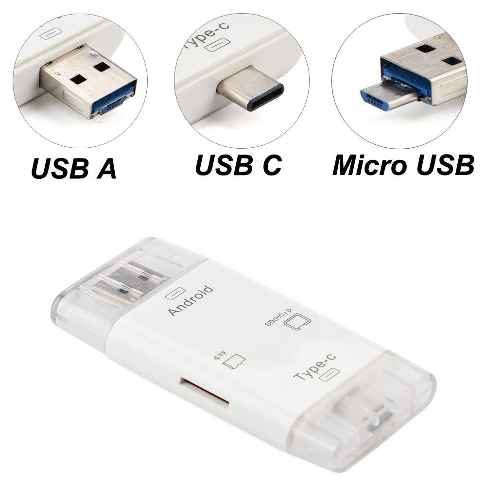 Lettore di schede di memoria a USB 2.0 Adapter per Micro SD SDHC SDXC TF Hi-Speed