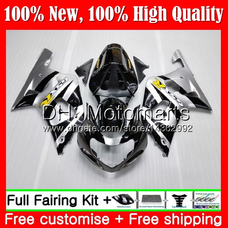 New Matte Black Fairing Fit for SUZUKI 2001 2002 2003 GSXR 600 750 Injection Mold ABS Plastics Aftermarket Bodywork Bodyframe GSX-R 600//750 01 02 03