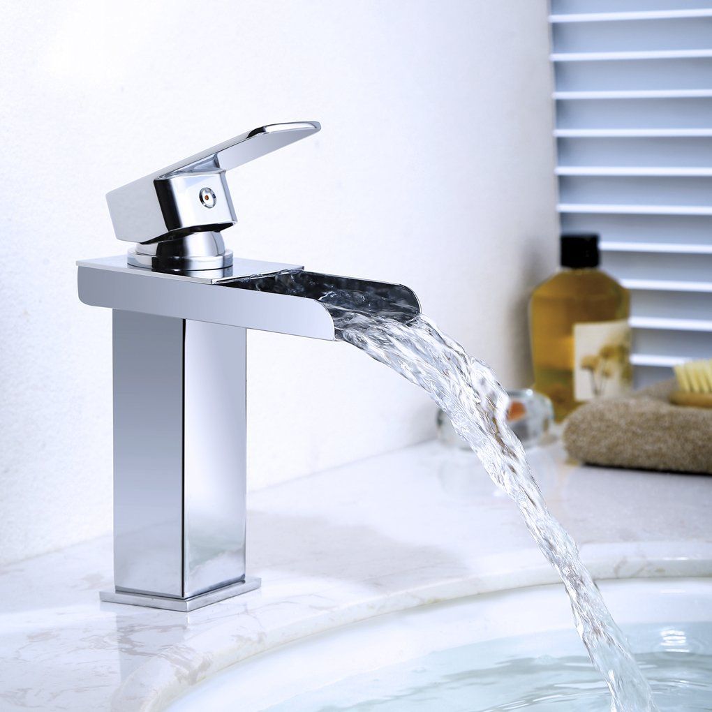 2020 Bathroom Waterfall Sink Faucet Single Hole Sus 304 Stainless