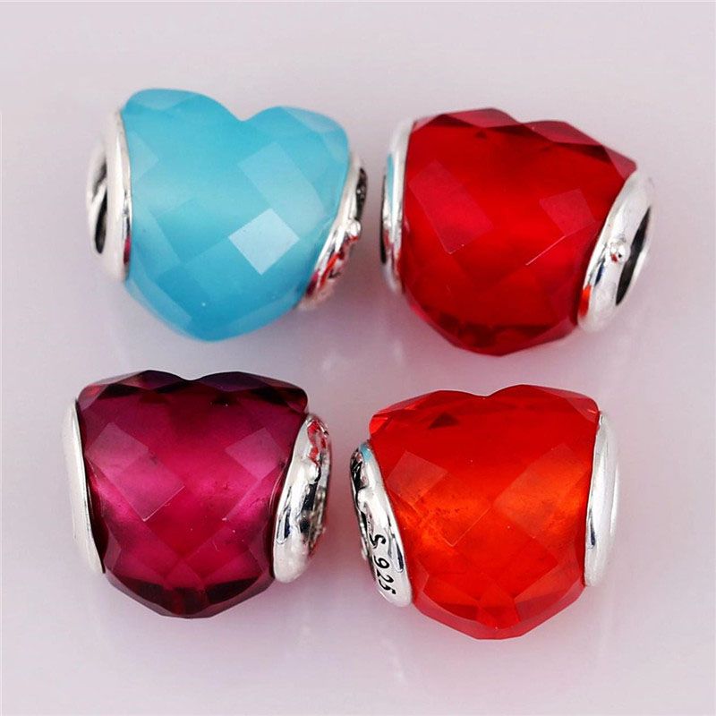 pandora glass heart charm