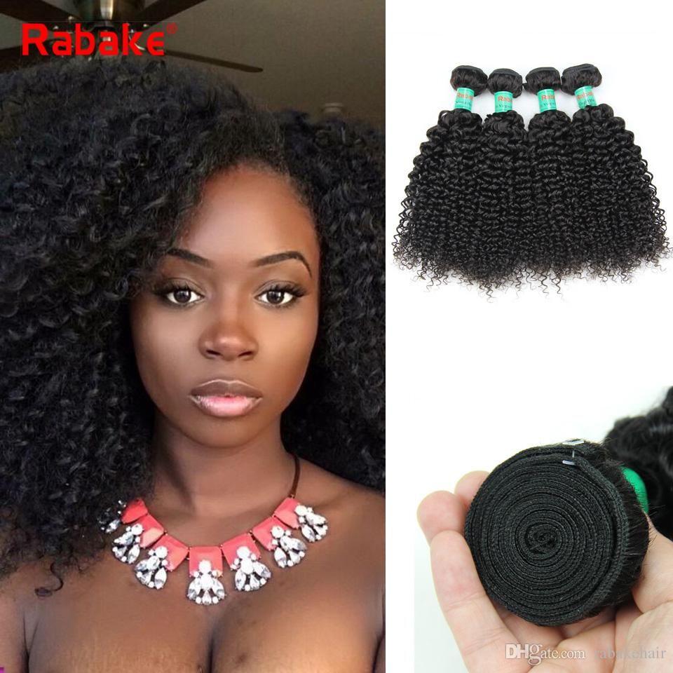 Rabake 8a Malaysian Afro Kinky Curly Hair Weave Bundles 100