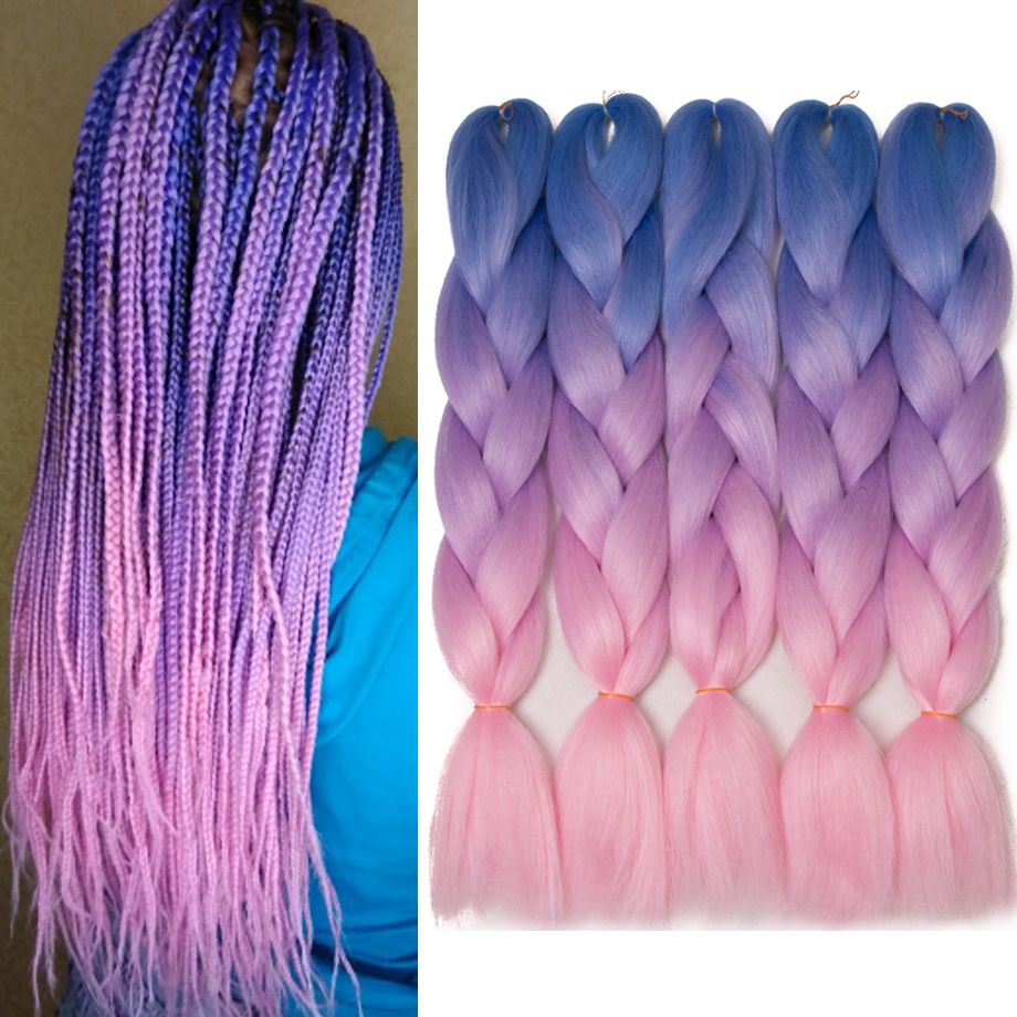 Grosshandel Marley Braid Haar Kanekalon Blau Lila Rosa Haar Zopfe Jumbo Ombre Synthetische Flechten Yaki Gerade Zopfe Haarverlangerungen Fur Box Von Fervency 3 05 Auf De Dhgate Com Dhgate