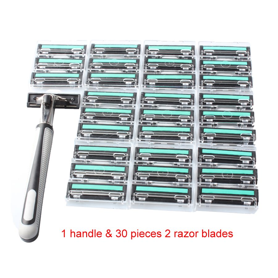 31 In 1 Safety Razor Blades For Men 1 Razor Holder & 30 Blades Shaving