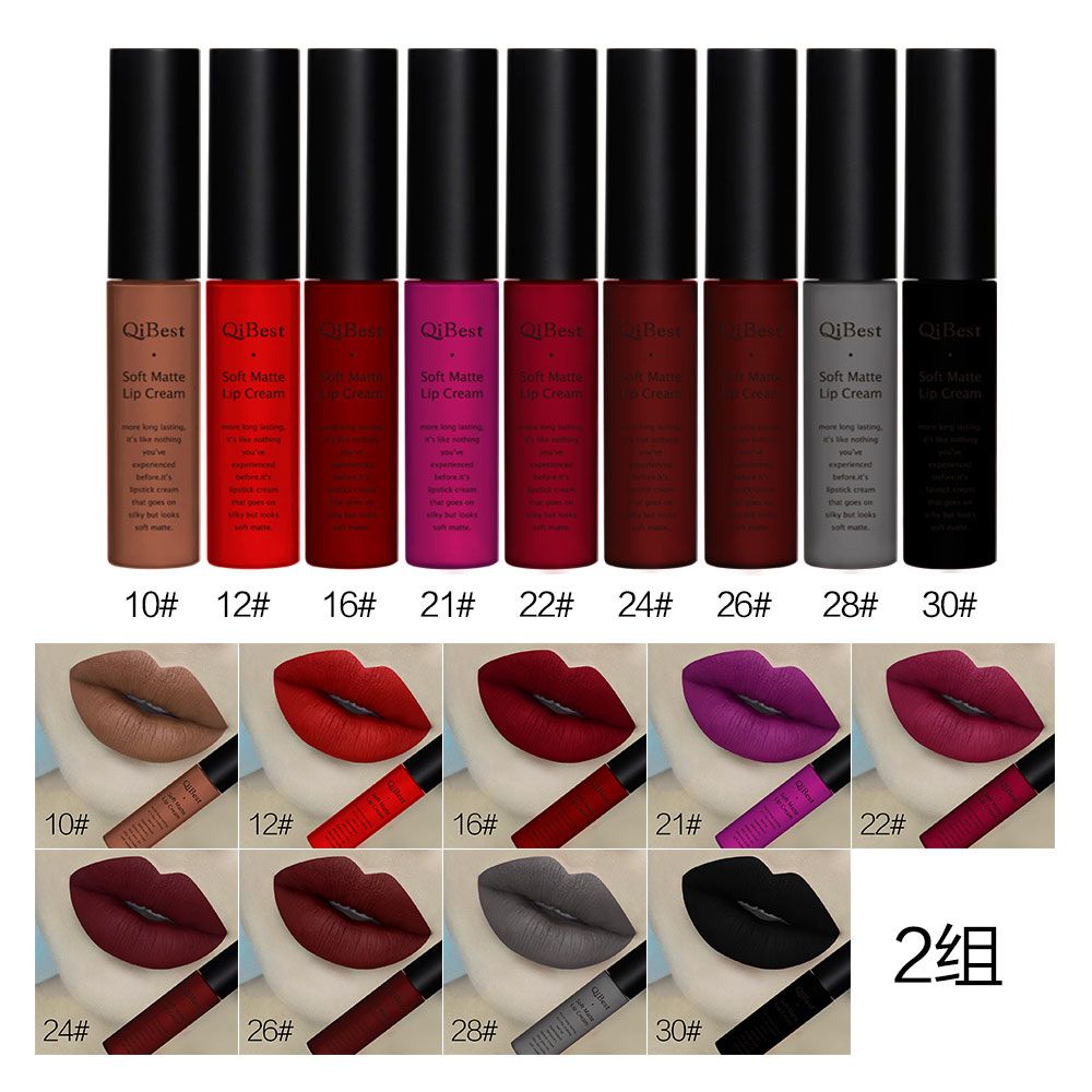 2017 New Christmas Makeup Liquid Lipsticks Wateproof Cosmetics Long Lasting Pigment Dark Red Black Matte Lip Gloss Set Canada 2019 From Manxing Cad