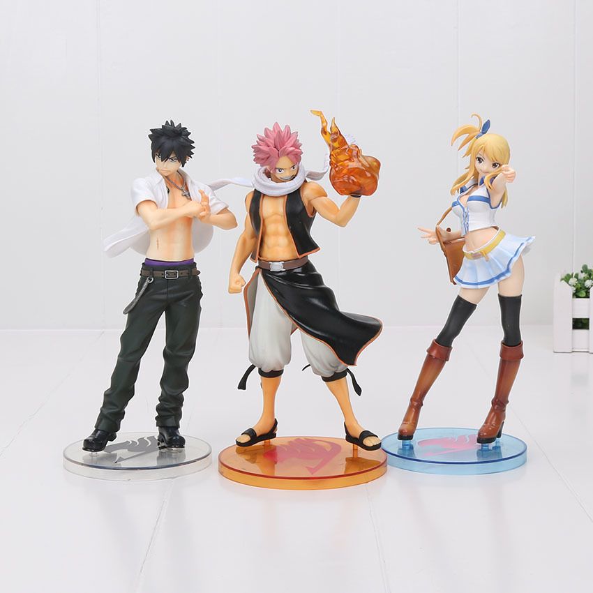 4 pçs/set Personagens de Anime Fairy Tail PVC Action Figure Toy Modelo