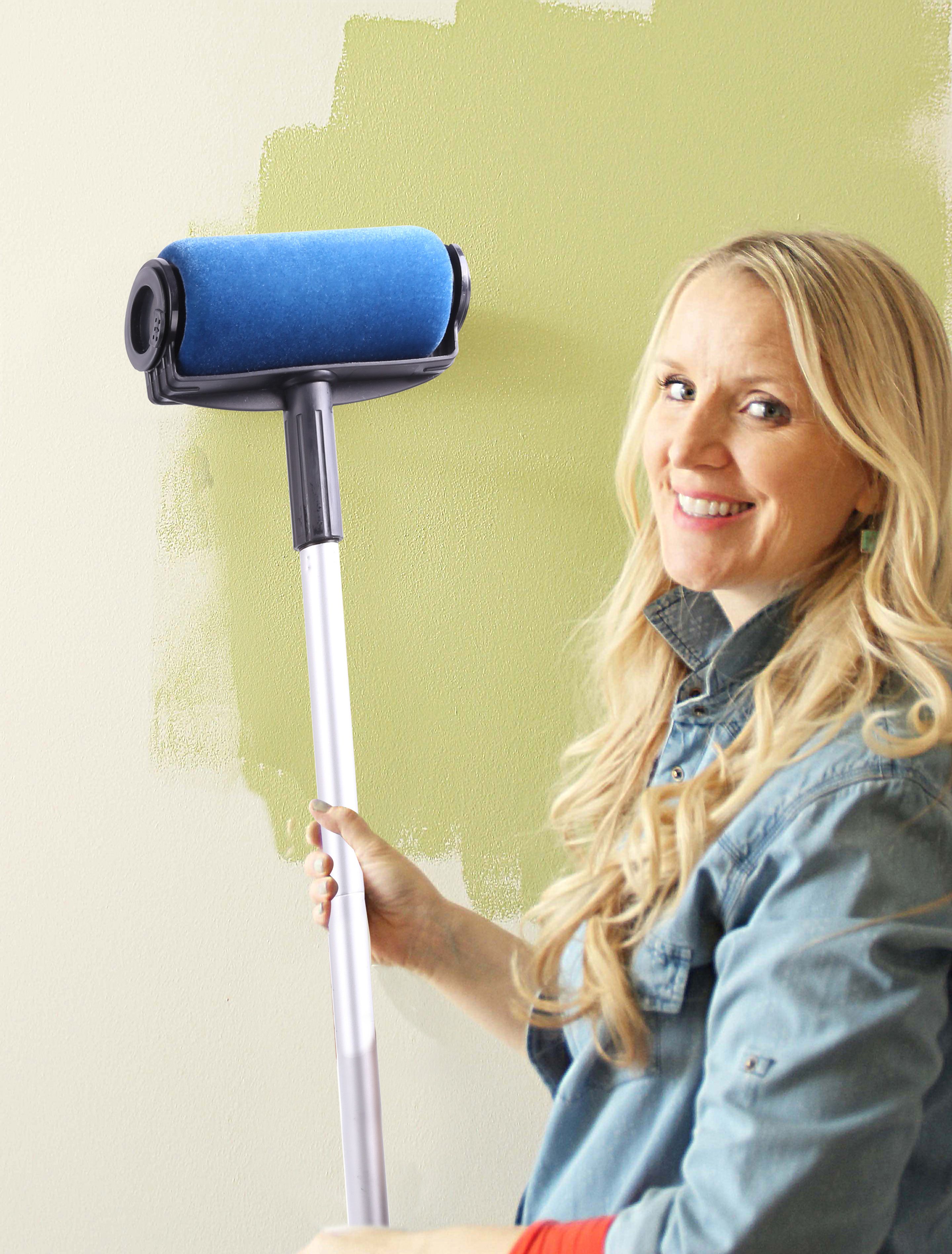 2021 Seamless Paint Runner Pro Roller Brush Handle Tool Edger Room Wall