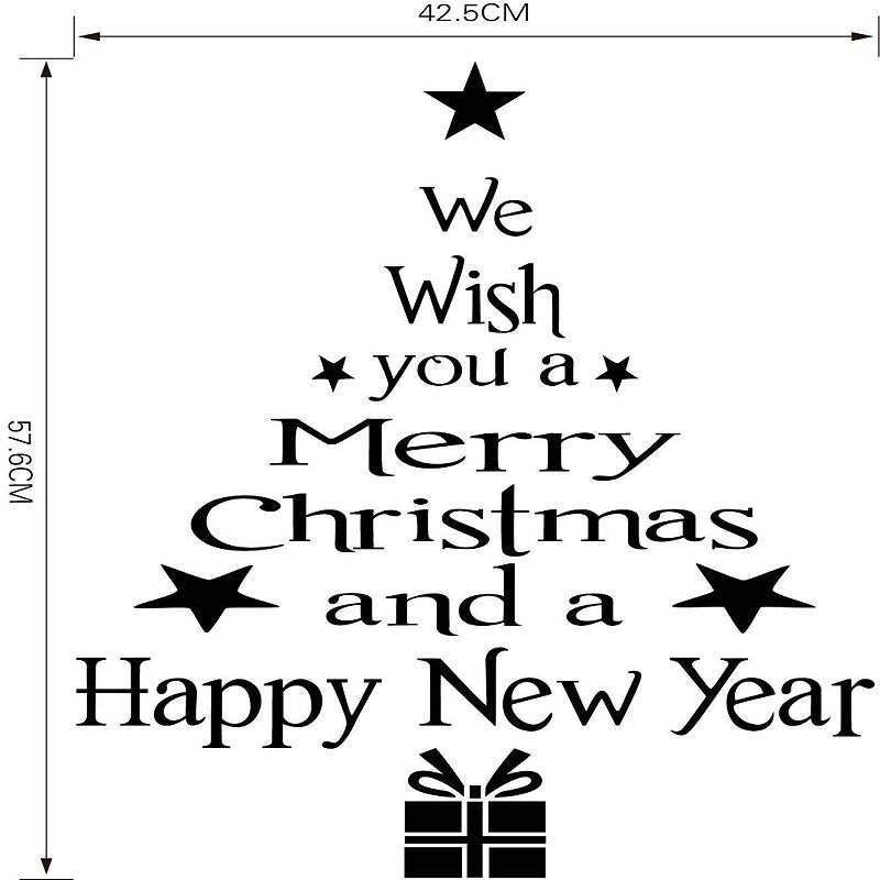 Amovible nous vous souhaitons un joyeux Noël Tree Autocollant TOUTE COULEUR