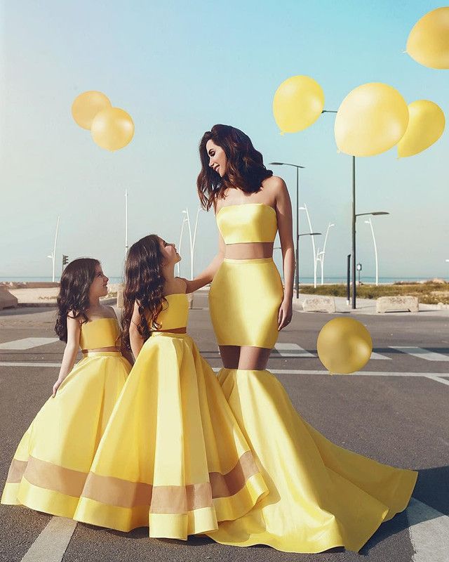 Árabe 2018 realeza amarillo de una línea vestidos de niña de las flores
