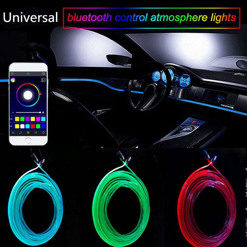 2020 Car Interior Led Rgb Atmosphere Lamp Neon Strip Light Car Styling Decoration With Sound Active Bluetooth App Remote Control Colorful From